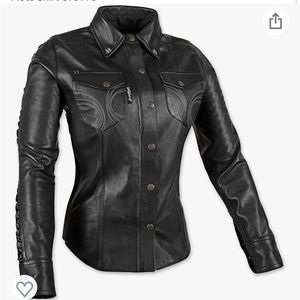 Black heart motorcycle leather jacket